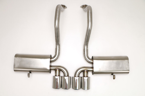 B&B Exhaust Chevy C5 Corvette Route 66 Axle Back Exhaust System (Oval Tips) #FCOR-0200