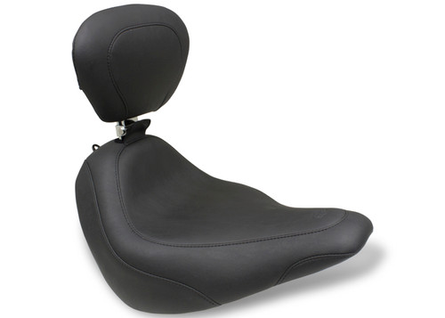 Mustang 18-21 Harley Softail Slim Wide Tripper Solo Seat w/Driver Backrest - Black - 79029 User 1