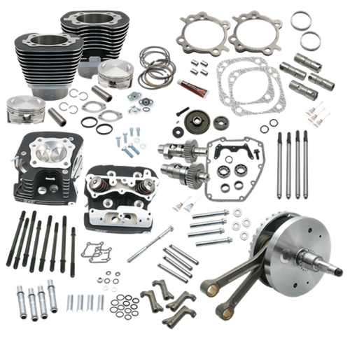 S&S Hot Set Up Kit/4-1/8in Bore/124in/4-5/8in Stroke/w/91cc Heads/640GE/Black/2000-06 BT w/Balancer - 900-0565 User 1