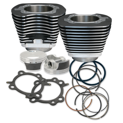 S&S Cycle 07-17 BT 106in Big Bore Cylinder Kit - Wrinkle Black - 910-0206 User 1