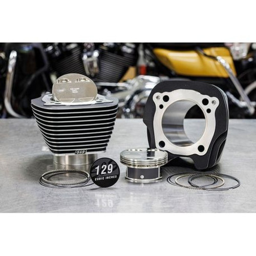 S&S Cylinder/Kit/129in/4.840in/4.320in Bore/4.375in Stroke/920-0150/WBlack w/Highlight/2017 M8 - 910-0843 Photo - Primary