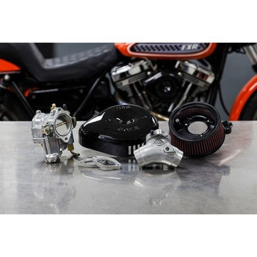 S&S Cycle 84-99 BT Super G Carburetor &  Stealth Air Cleaner Kit w/ Black Teardrop - 110-0148 Photo - Primary