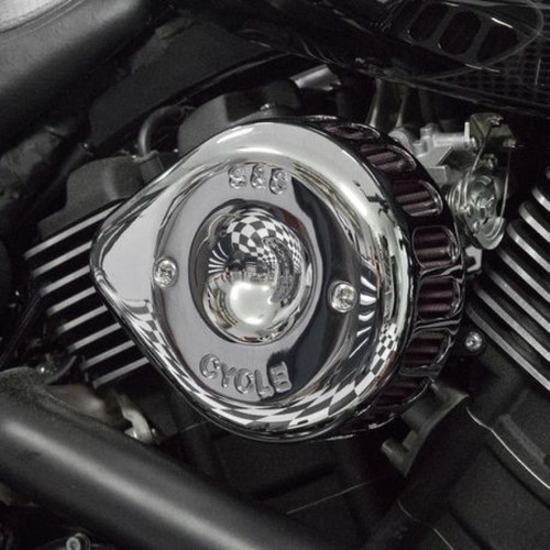 S&S Cycle 2014+ XG500/XG750 Models Stealth Air Cleaner Kit w/ Chrome Mini Teardrop Cover - 170-0445C Photo - Primary