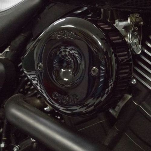 S&S Cycle 2014+ XG500/XG750 Models Stealth Air Cleaner Kit w/ Gloss Black Mini Teardrop Cover - 170-0446C Photo - Primary