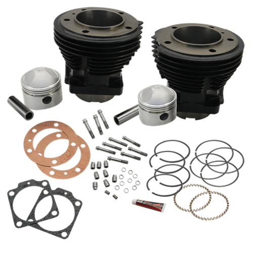 S&S Cycle 66-84 BT 84/86/88in 3-7/16in Bore Cylinder and Stroker Piston Kit - Gloss Black - 91-9017 User 1