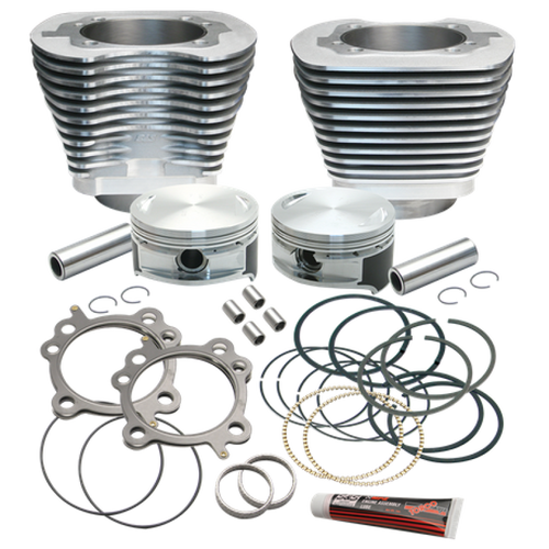S&S Cycle 99-16 BT Replacement 3-7/8in Bore Cylinder & Piston Kit For S&S 106in Stroker Kit - Silver - 910-0199 User 1