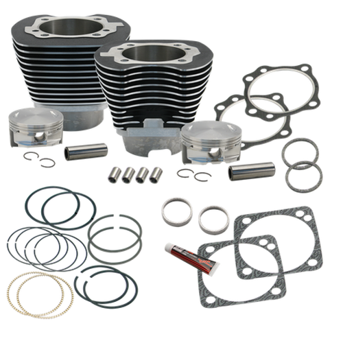 S&S Cycle 99-06 BT 4 1/8in Bore Cylinder & Pistons Kit For Early Production S&S T117 Engine - WBlack - 910-0227 User 1