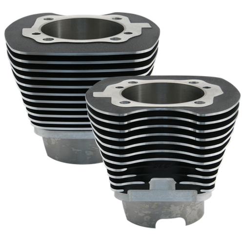 S&S Cycle 1999+ BT 4-1/8in Bore Cylinder Set For 124in & 124in Hot Set Up Kits - Wrinkle Black - 910-0255 User 1