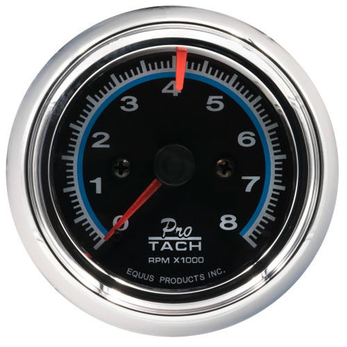 2-1/2 Dia Tachometer 8000 RPM Black Dial E6076