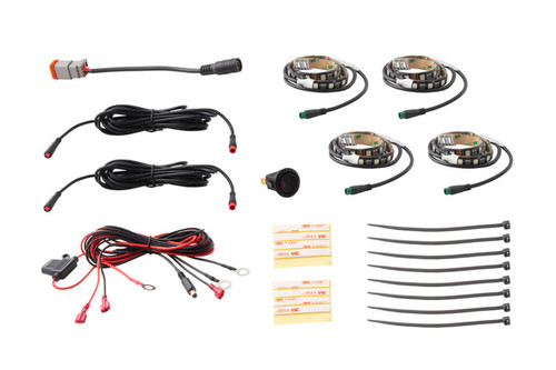 Diode Dynamics RGBW Grille Strip Kit 4pc Multicolor - DD0445 Photo - Primary