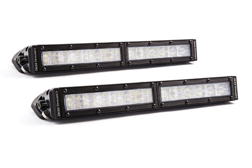 Diode Dynamics 12 In LED Light Bar Single Row Straight Clear Wide (Pair) Stage Series - DD5023P Photo - Primary