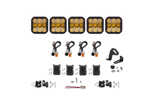 Diode Dynamics SS5 Sport Universal CrossLink 5-Pod Lightbar - Yellow Combo - DD6797 Photo - Primary