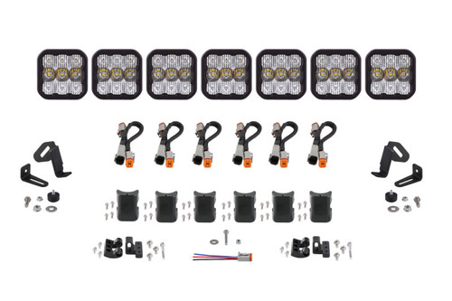 Diode Dynamics SS5 Sport Universal CrossLink 7-Pod Lightbar - White Combo - DD6800 Photo - Primary
