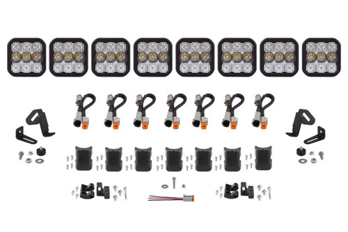 Diode Dynamics SS5 Sport Universal CrossLink 8-Pod Lightbar - White Combo - DD6802 Photo - Primary