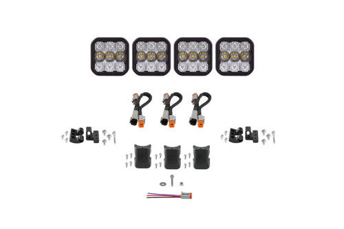 Diode Dynamics SS5 Pro Universal CrossLink 4-Pod Lightbar - White Combo - DD7240 Photo - Primary