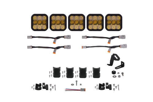Diode Dynamics SS5 Pro Universal CrossLink 5-Pod Lightbar - Yellow Combo - DD7243 Photo - Primary