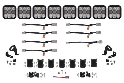 Diode Dynamics SS5 Pro Universal CrossLink 8-Pod Lightbar - White Combo - DD7248 Photo - Primary