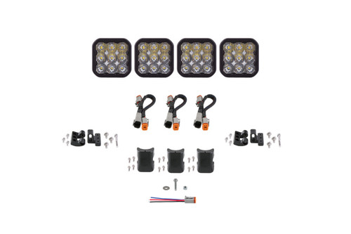 Diode Dynamics SS5 Pro Universal CrossLink 4-Pod Lightbar - White Driving - DD7252 Photo - Primary