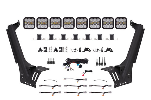 Diode Dynamics Jeep JL SS5 Pro CrossLink Windshield - White Combo Lightbar Kit - DD7262 Photo - Primary