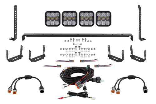 Diode Dynamics 14-23 Toyota 4Runner SS5 Stealth Grille LED 4-Pod Kit - Pro White Combo - DD7544 Photo - Primary