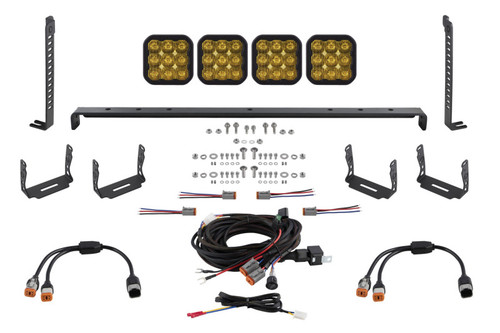 Diode Dynamics 14-23 Toyota 4Runner SS5 Stealth Grille LED 4-Pod Kit - Sport Yellow Driving - DD7547 Photo - Primary