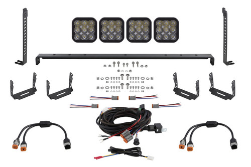Diode Dynamics 14-23 Toyota 4Runner SS5 Stealth Grille LED 4-Pod Kit - Pro White Driving - DD7548 Photo - Primary