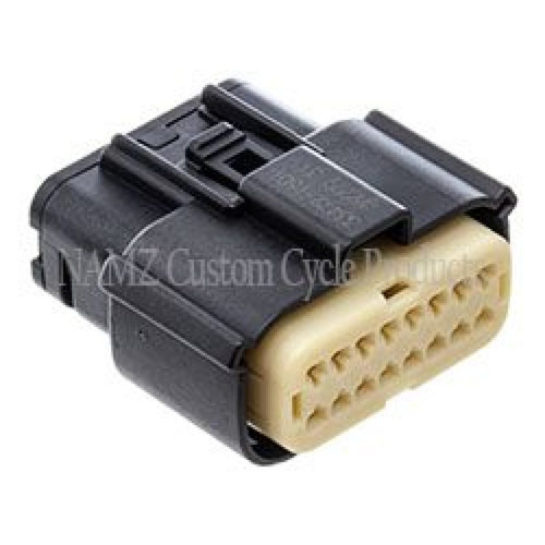 NAMZ 07-23 V-Twin FL Molex MX-150 16-Pos Female Connector Fairing Main Harness - Blk (HD 72166-07BK) - NM-33472-1601 Photo - Primary