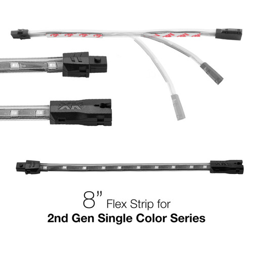 XK Glow Single Color 8in Flex Strip Single Color GREEN - 2nd Gen - XK-2P-S-8-G User 1