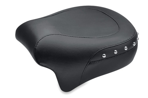 Mustang 08-21 Harley Electra Glide,Rd Glide,Rd King,Str Glide Pass Seat(13.5wide)/Studs - Black - 75451 Photo - Primary