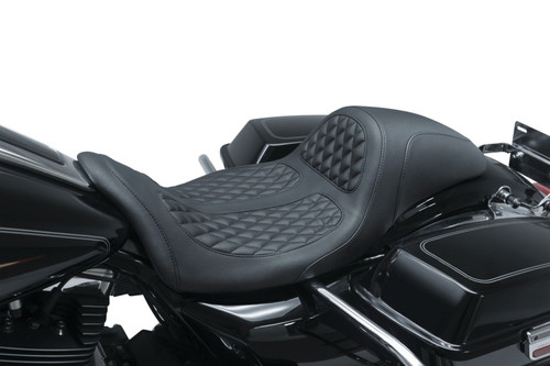 Mustang 08-21 Harley Electra Glide,Rd Glide,Rd King ,Str Glide Hightail Fastback 1PC Seat - Black - 75947 Photo - Primary