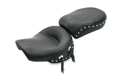 Mustang 96-04 Kawasaki Vulcan 1500 Classic,99-01 Nomad Std Touring 2PC Seat w/Studs - Black - 75960 Photo - Primary