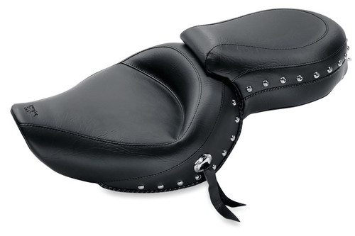 Mustang 04-21 Harley Sportster Wide Touring 1PC Seat w/Studs- Black - 76142 Photo - Primary