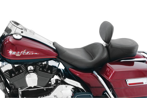 Mustang 97-07 Harley Rd King, 06-07 Str Glide, 00-05 Eagle Std Solo Seat W/Driver Backrest - Black - 79100 Photo - Primary
