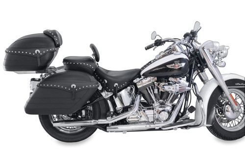 Mustang 06-17 Harley Softail Wide Tire(200mm)Wide Tour Solo Seat w/Driver Backrest Studs - Black - 79532 Photo - Primary