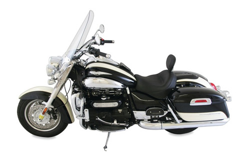 Mustang 08-18 Triumph Rocket III Touring Standard 2PC Seat w/Driver Backrest - Black - 79781 Photo - Primary