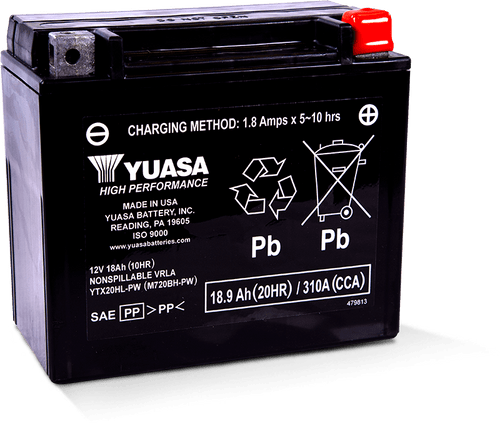 Yuasa YTX20HL-PW Maintenance Free AGM 12 Volt Battery - YUAM720BH-PW User 1