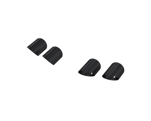 MBRP 15-24 Ford Mustang T304 SS 4in OD / 6.5in Length Quad Tip Cover Kit - Black Tip - T5198BLK Photo - Primary