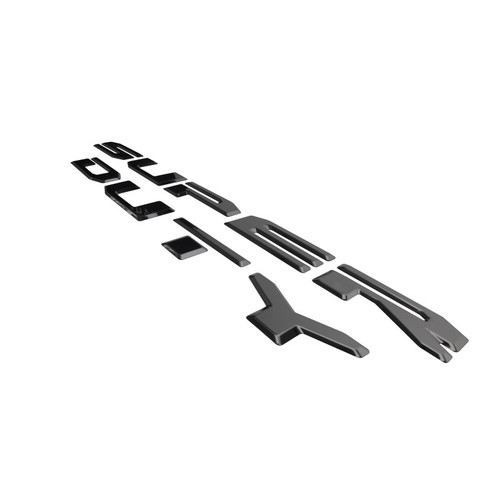 Putco 20-22 Ford Super Duty Letters Tailgate/Rear Ford Lettering Emblems (Stamped/ Black Platinum) - 55557BPFD Photo - Primary