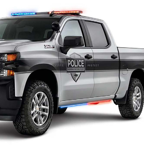 Putco 19-23 Dodge Ram 1500 Blade Rocker Kits Sideliners - Blue & White w/ White Override - 901601260 Photo - Primary