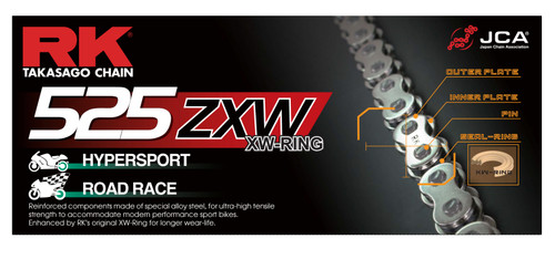 RK Chain 525ZXW-150 - Chrome - CC525ZXW-150 User 1