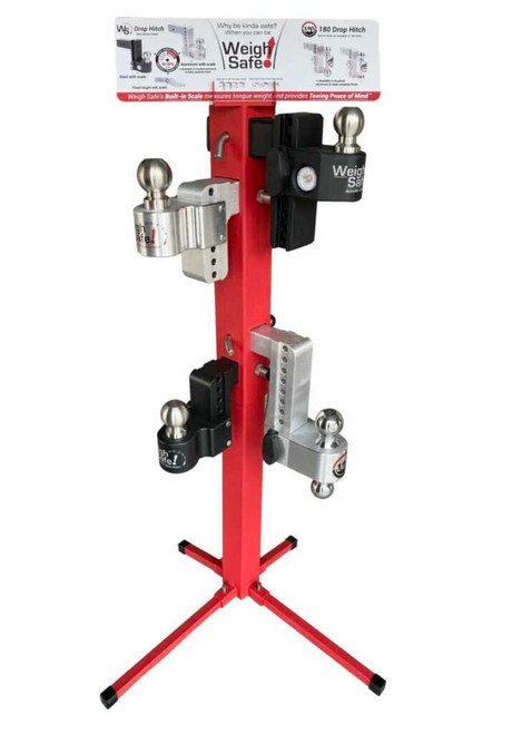 Weigh Safe Hanging End Cap POP Display Stand - Red - WSPOP-HS User 1
