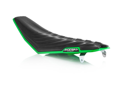 Acerbis 17-18 Kawasaki KX250F/ 19-20 KX250/ 16-18 KX450F X-Seat Soft - Black/Green - 2464770001 Photo - Primary