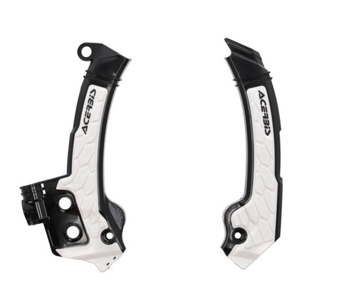 Acerbis 23+ Husqvarna FC/FX/ TC/ TXi/ FE/ TE Frame Guards- X-Grip - Black/White - 2979601007 Photo - Primary