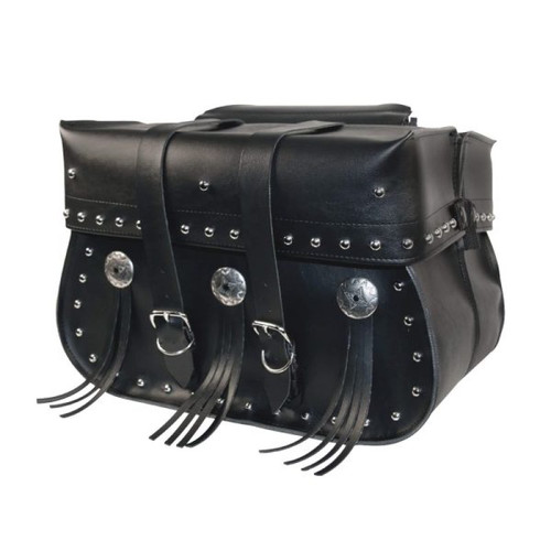 Willie & Max Universal American Classic Straight Saddlebags (14.5 in L x 11.5 in W x 5.5 in H)-Black - 58380-00 User 1