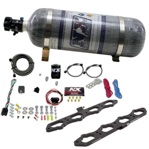Nitrous Express 2018+ Ford 5.0L Coyote Dry Direct Port Plate System w/12lb Bottle - 20957-12 Photo - Primary