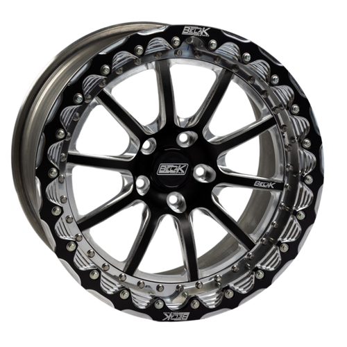 Belak 18x8.5 / 5.75in BS / 5x112mm BP / Highpad / Series 4 - Shallow Billet Single Beadlock Wheel - 18085112S45BS-SBLT-SBL Photo - Primary