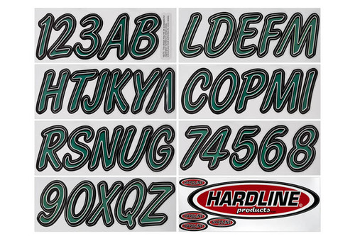 Hardline Boat Lettering Registration Kit 3 in. - 400 Forest green/Black - TEBKG400 Photo - Primary
