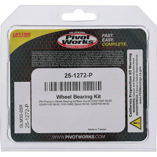 Pivot Works Suzuki Wheel Bearing Kit Premium Bearings - 25-1272-P Photo - Primary