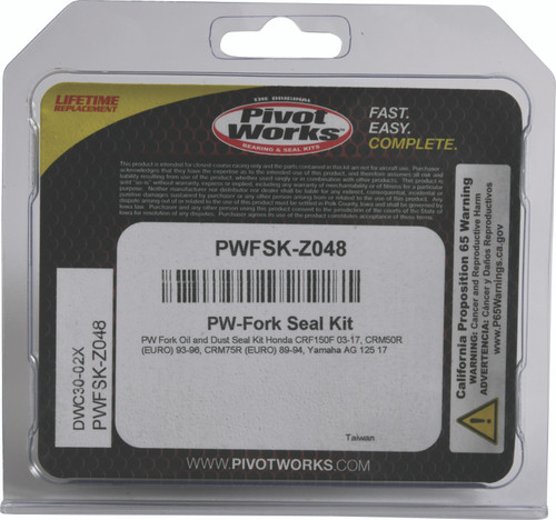 Pivot Works 93-96 Honda CRM50R (EURO) PW Fork Oil & Dust Seal Kit - PWFSK-Z048 Photo - Primary