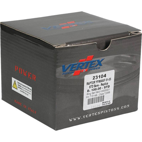 Vertex Piston 02-08 Yamaha YFM 660 F Grizzly 4x4 660cc Cast Replica Piston Kit - 23104 Photo - Primary